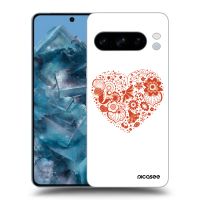 Silikónový čierny obal pre Google Pixel 10 - Veľké srdce
