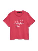 VERO MODA Majica  krvavo crvena / bijela