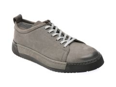 Pantofi casual AXXELLL gri, 7279, din nabuc