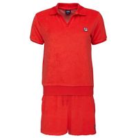 Fila SET POLO AND SHORT PANTS IN SPONGE TERRY Дамска пижама, червено, размер