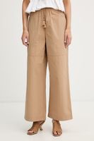 Sisley nohavice wide leg dámske s bavlnou