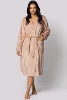 Dámský župan Envie Comfy - měkký flís s flanelovou strukturou Starorůžová S/M