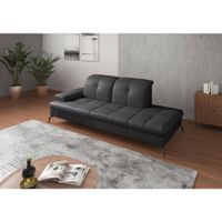 Sit & More LEŇOŠKA, textil, koža, čierna