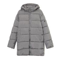 Cropp - Prešite plašč s kapuco - light grey