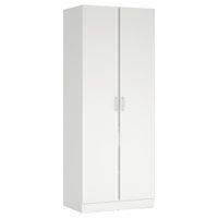 P & B SKRIŇA S OTOČNÝMI DVERAMI, biela, 78,5/200,4/49,75 cm