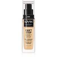 NYX Professional Makeup Can't Stop Won't Stop Full Coverage Foundation vysoko krycí make-up odtieň 6.5 Nude 30 ml