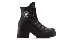 Converse Chuck 70 De Luxe Heel Platform Leather Femei - Adidași Converse - Negru - A15514C-6 - Size: 6