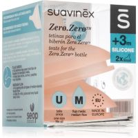 Suavinex Zero Zero Bottle Teat биберон за шише M Medium Flow 0 m+ 2 бр.