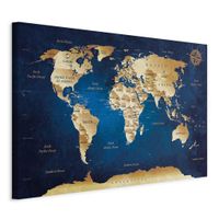 artgeist OBRAZ NA PLÁTNE, mapa sveta, 60/40/1,2 cm