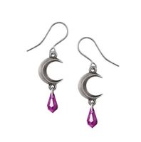 kolczyki ALCHEMY GOTHIC - Tears Of The Moon- Amethyst Tear