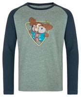 Boys' long sleeve boulder T-shirt Kilpi SONIER-JB DARK GREEN