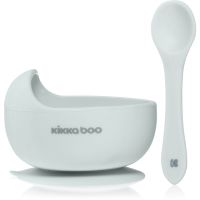 Kikkaboo Silicone Bowl with Spoon силіконова миска з ложкою 4 m+ Blue 2 кс