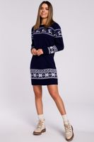 Made Of Emotion Woman's Sweater MXS02 Navy Blue