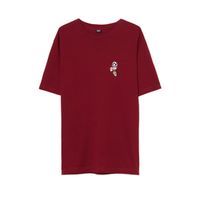 Cropp - Majica z vezenim detajlom - maroon