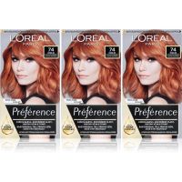 L’Oréal Paris Préférence farba na vlasy 7.4 Mango Copper (výhodné balenie) odtieň