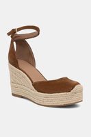 BOSS espadrile cu talpă pană pentru femei, din piele întoarsă Madeira
