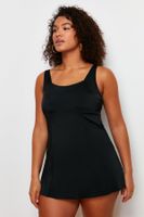 Trendyol Curve Black Square Neck Swimsuit