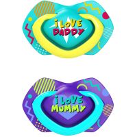 Canpol babies Neon Love B 6-18m пустушка Blue 2 кс