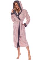 Dámský župan LaL 9145 - dlouhý Starorůžová 2XL