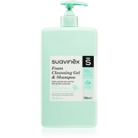 Suavinex Foam Cleansing Gel & Shampoo шампунь-піна для дітей від народження Baby Cologne 750 мл