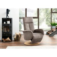 Sit & More RELAXAČNÉ KRESLO, textil, sivohnedá