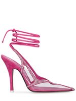 105mm Venus Chrome Suede & Pvc Pumps