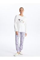 LC Waikiki Women's Crew Neck Snoopy Printed Long Sleeve Pajamas Set