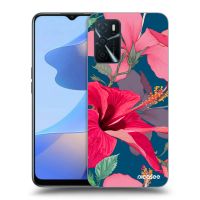 Silikónový čierny obal pre OPPO A16s - Hibiscus