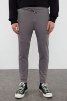 Trendyol Smoked Regular Cut Sweatpants with Stitching Detail