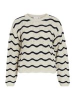 VILA Pulover 'VIWave'  boja pijeska / crna