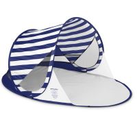 Spokey STRATUS Self-hanging beach tent, UV 40, 190 x 120 x 90 cm, blue stripes
