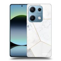 Silikónový čierny obal pre Xiaomi Redmi Note 14S - White tile