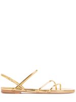 10mm Helix Metallic Leather Flat Sandals