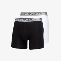 EA7 Emporio Armani Men's Knit Trunk 2-Pack Nero/ Bianco M