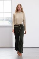 Trendyol Limited Edition Dark Khaki Pocket Flare Woven Trousers