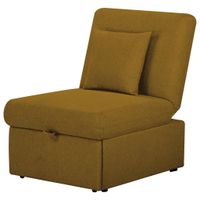 Livetastic ROZKLADACIE KRESLO, drevo, plast, textil, horčicovožltá