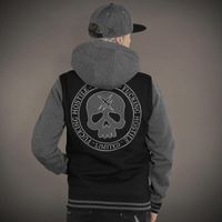 majica s kapuljačom muško - GREY SKULL - HYRAW - 261SWE04 4XL