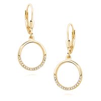 Olivie Strieborné náušnice KRUH GOLD 4193