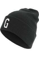 Knitted hat with letter cuff G