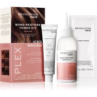 Revolution Haircare Plex Bond Restore Kit szett a hajszín élénkítéséért árnyalat Iced Chocolate