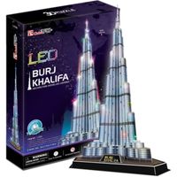 CubicFun Puzzle 3D Burj Khalifa LED 136 dílků