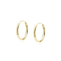 Olivie Strieborné 10mm KRÚŽKY GOLD 7308
