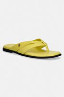 Tommy Hilfiger šľapky dámske kožené ELEVATED TOE POST LTH SANDAL