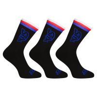 3PACK Styx high black tricolor socks