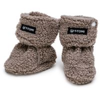 T-TOMI TEDDY Booties Grey babacipő 9-12 months 1 db