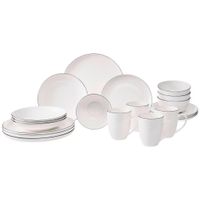 Novel KOMBINOVANÝ SERVIS 20-dielne, nový kostný porcelán (new bone china) keramika