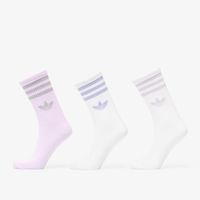 Κάλτσες adidas 3 Stripes Glitter Crew Socks 3-Pack White/ Ice Lavender XS