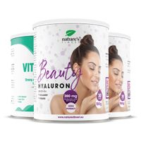 2x Beauty Hyaluron Box + brez vitamina C | Hialuronska kislina | Zmanjša gube | Zdravje Elastičnost kože | Vlaži kožo 