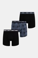 HUGO boxerky pánske bavlnené s elastanom BOXER BR PLANET DES 3-pak