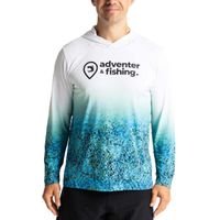 ADVENTER & FISHING UV HOODIE SAND Мъжка функционална UV тениска, светлосиньо, размер